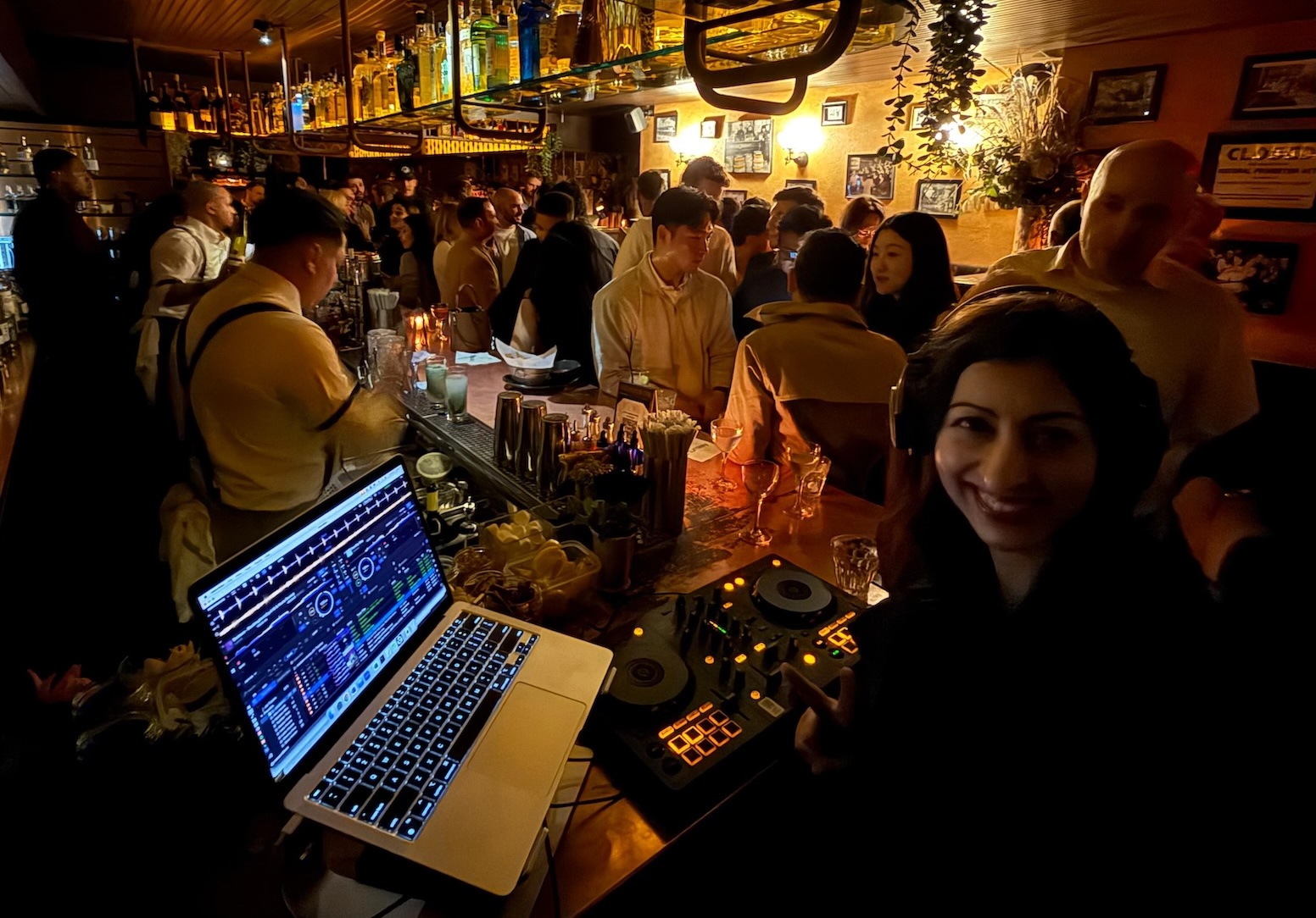 DJ Nélise performing at Bathrub Gin in NYC