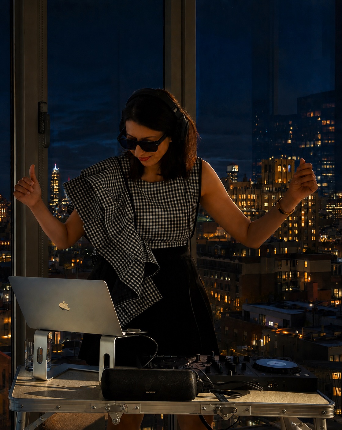 DJ Nélise performing at a corporate event in NYC